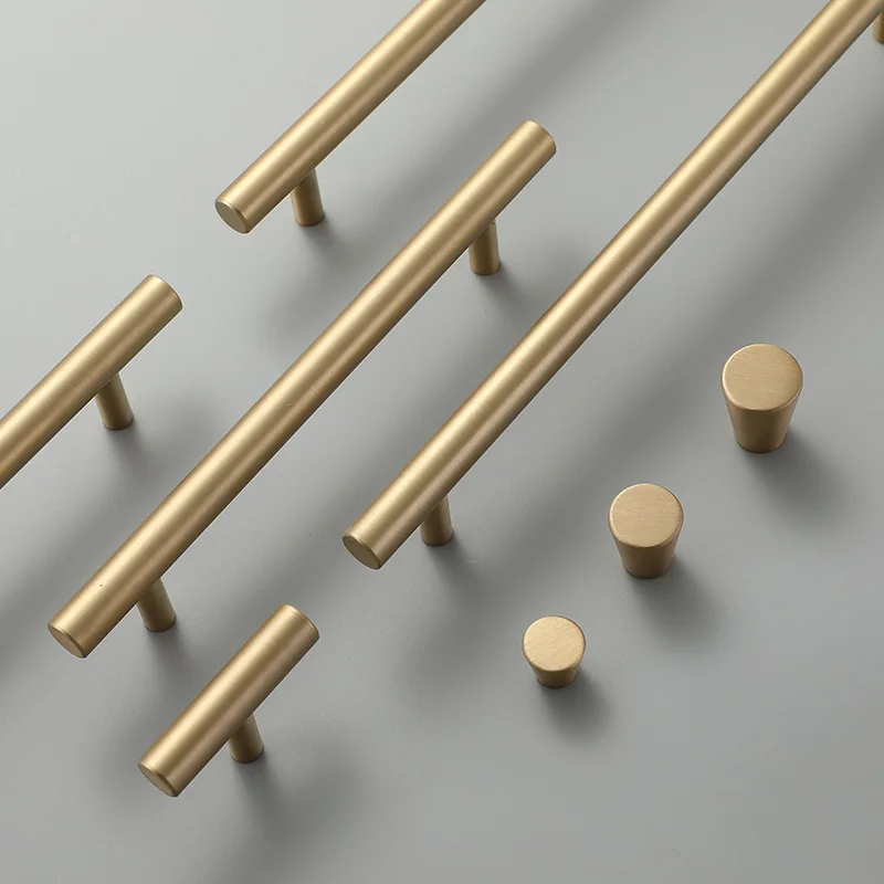 T-bar round tube stainless steel drawer pulls kitchen handle for glass sliding door double side big door pull handle