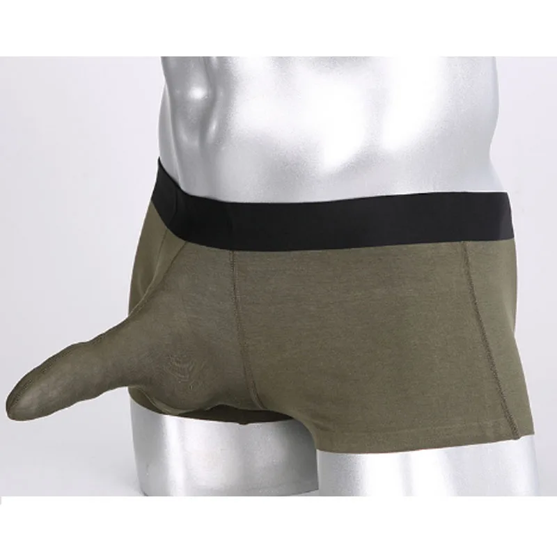 Новинка Мужское нижнее белье на заказ из модала хлопка и спандекса большого размера мужское сексуальное нижнее белье с большим и длинным слоном