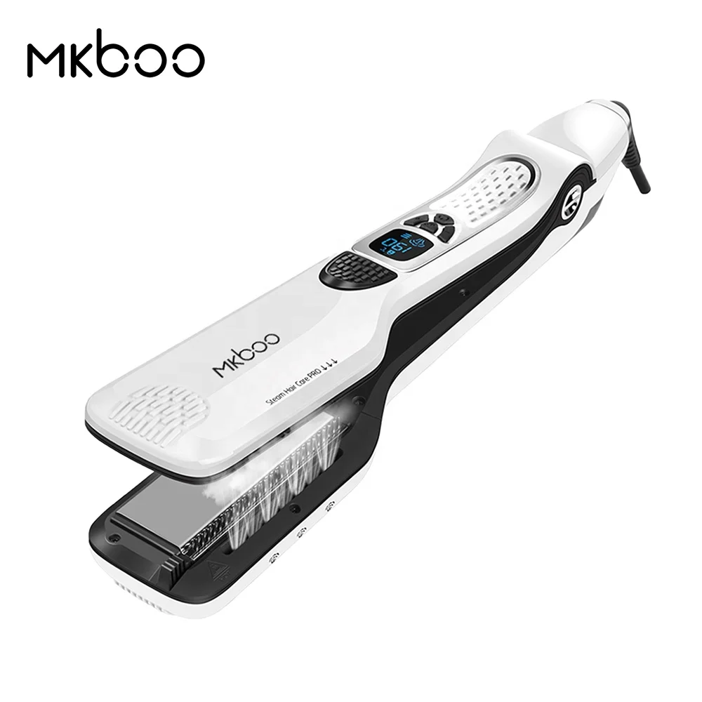 
LCD Digital Display Mkboo New design salon equipment steam hair straightener hair straight iron 