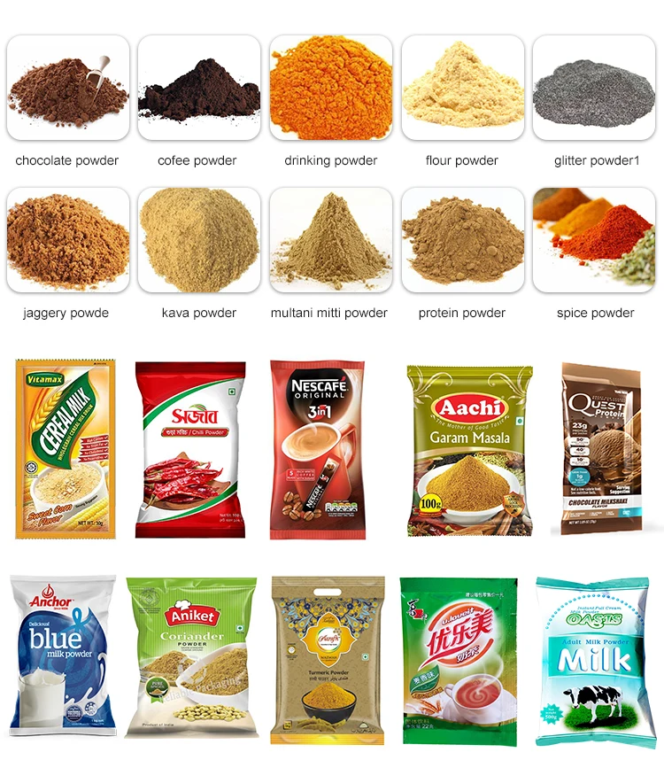 Automatic Manual Dry Food Milk Chili Spice Powder Packing Machine Price