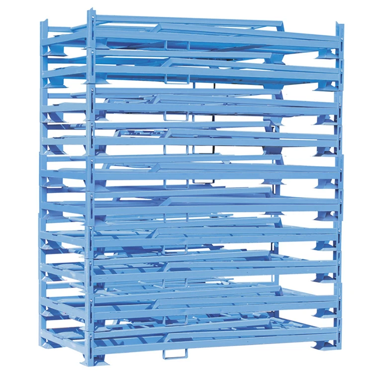 Hot sale large wholesale durable adjustable stacking metal foldable car truck steel warehouse tire rack