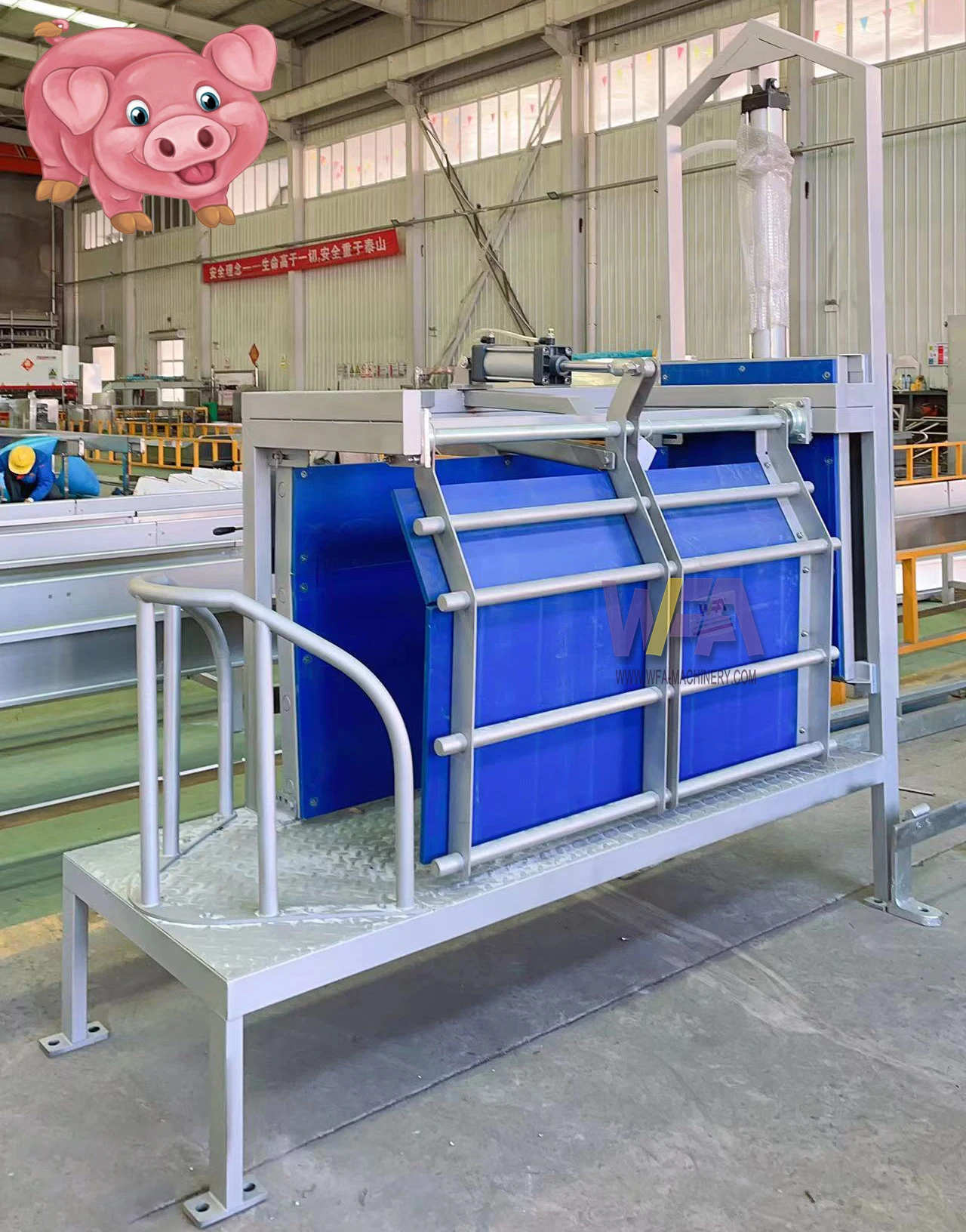 Hot Sale Livestock Abattoir Equipment Pork Meat Processing Line Slaughterhouse Stunning Box For Pig Processing Plant