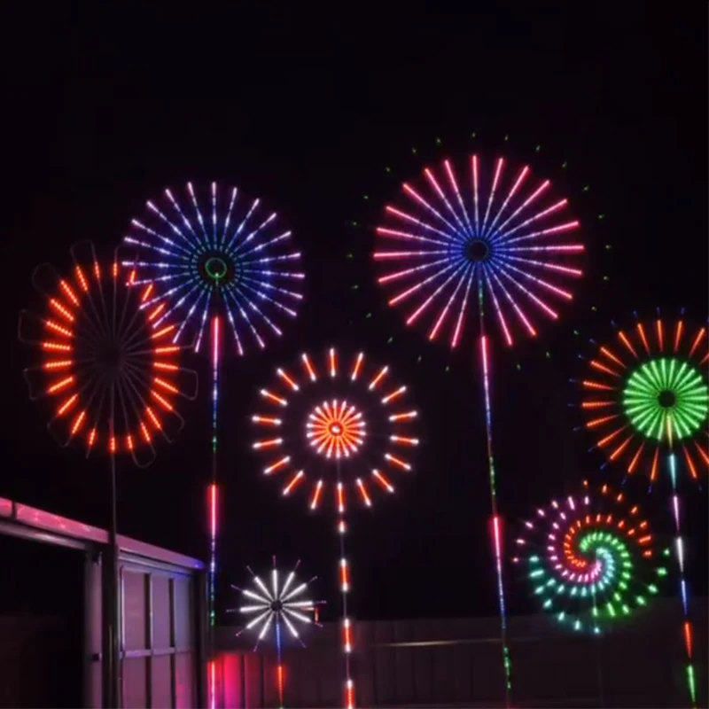 Wedding Decoration Outdoor Garden Lamps App Atmosphere High Decor Lamp RGB Led Firework Pole Lighting