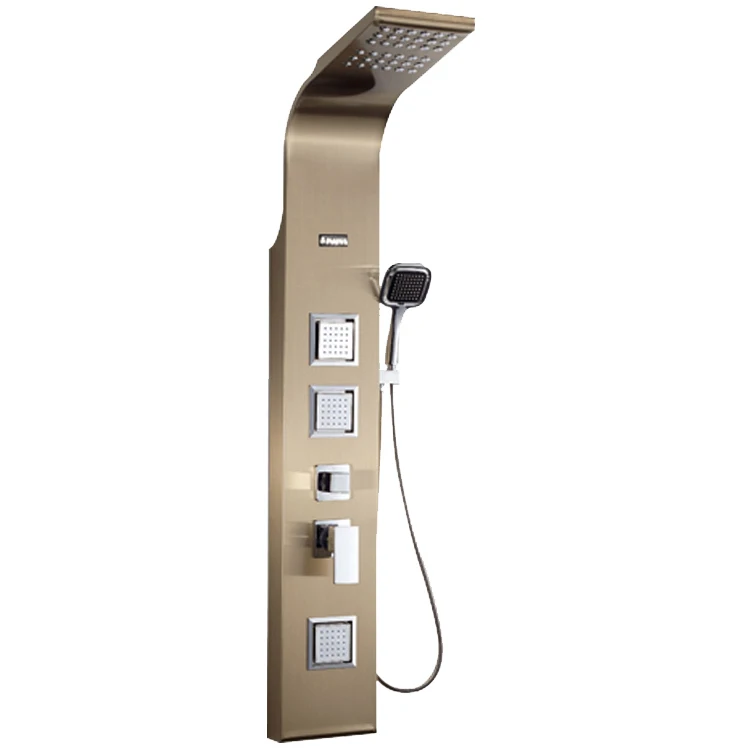 New wall mounted retractable stainless thermostatic rain shower with waterfall