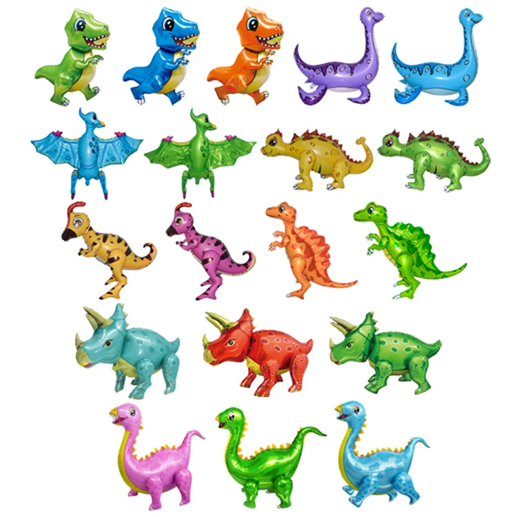 High Quality Self Standing 4D Dinosaur Balloon Animal Balloons Mylar Boy Toy Aluminum Foil Inflatable Balloon