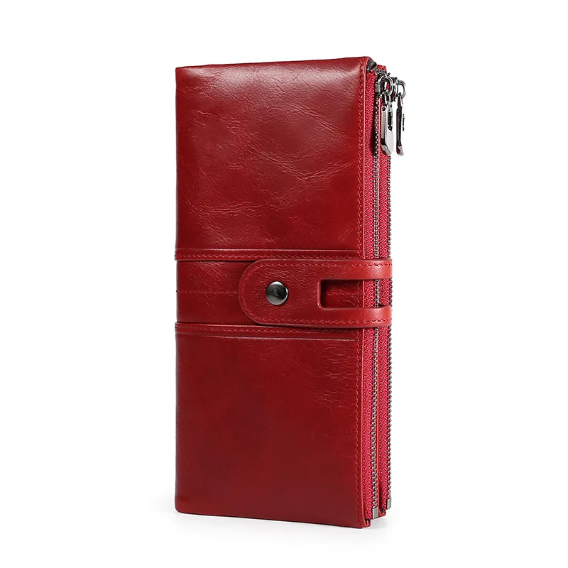 New Product  First-layer Cowhide Passport ID Multifunction Phone Bags Wallets