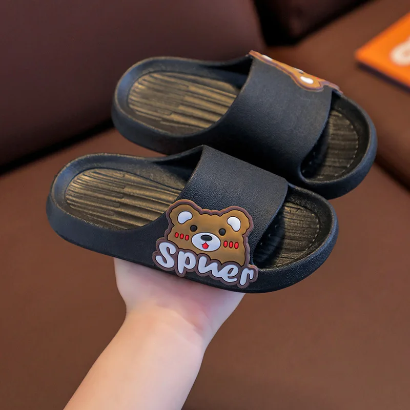2025 Cute Cartoon Kids Slippers Summer Indoor Home Slippers for Boys and Girls for Bathroom and Swimming Use