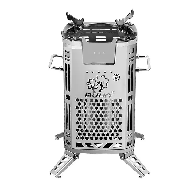 Bulin BL100-Q15 Modern Design Portable Stainless Steel Wood Burning Stove With Blowing Fan For Outdoor