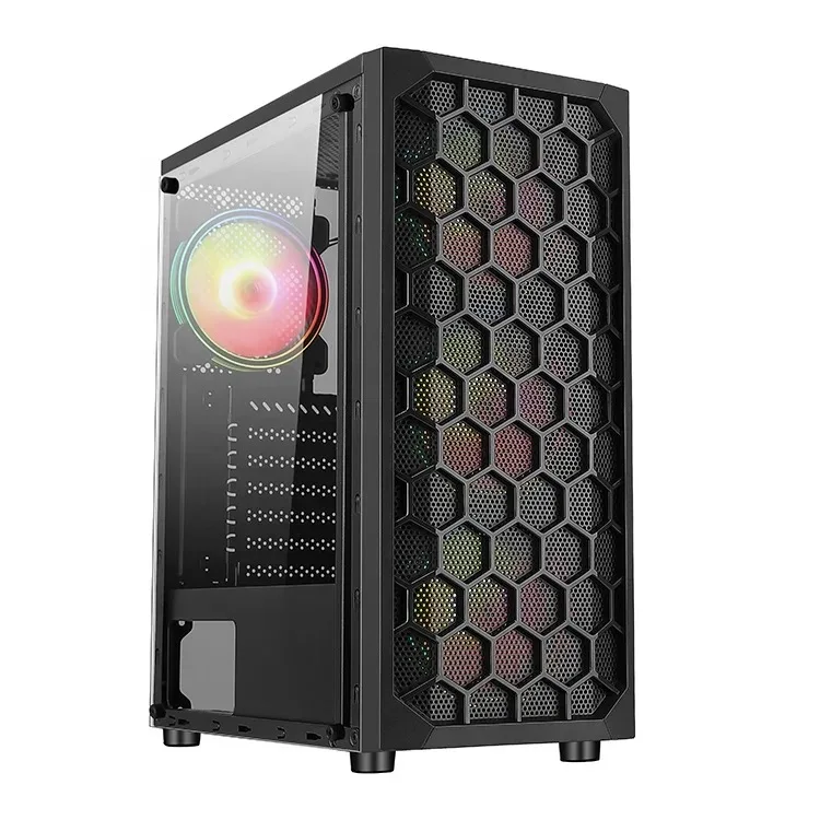 Ruix Queen Bee fashion design pc case ATX water cooling side panel window desktop gaming computer case