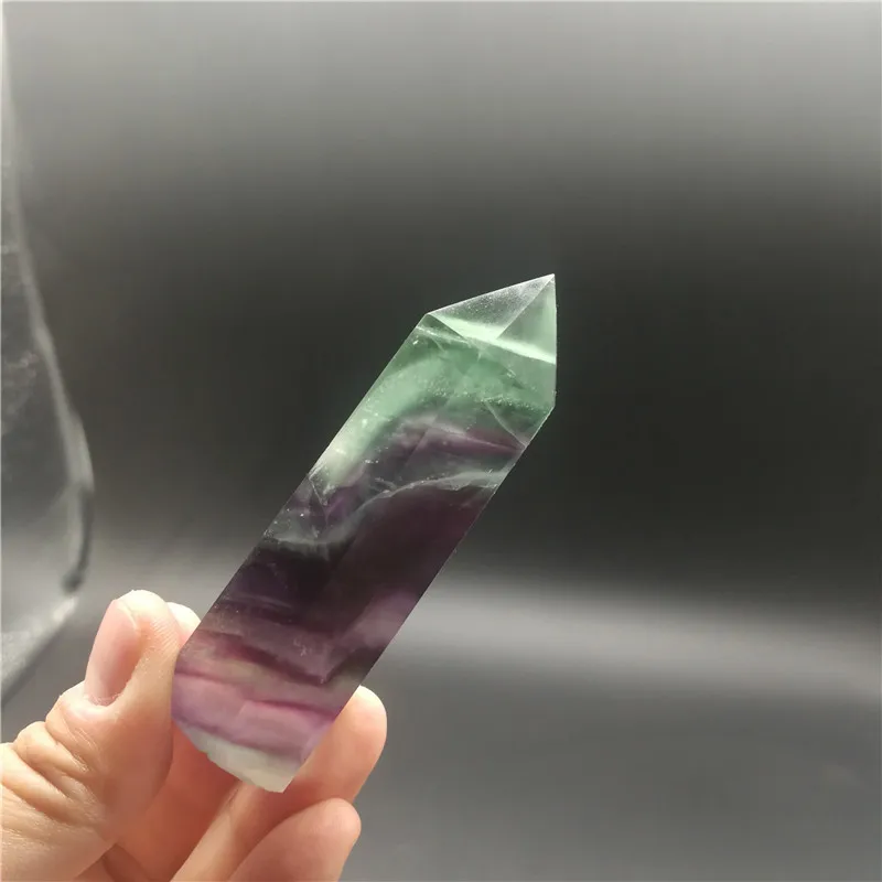 Wholesale Rainbow Fluorite Crystal Wand Natural Healing Crystal Point Tower