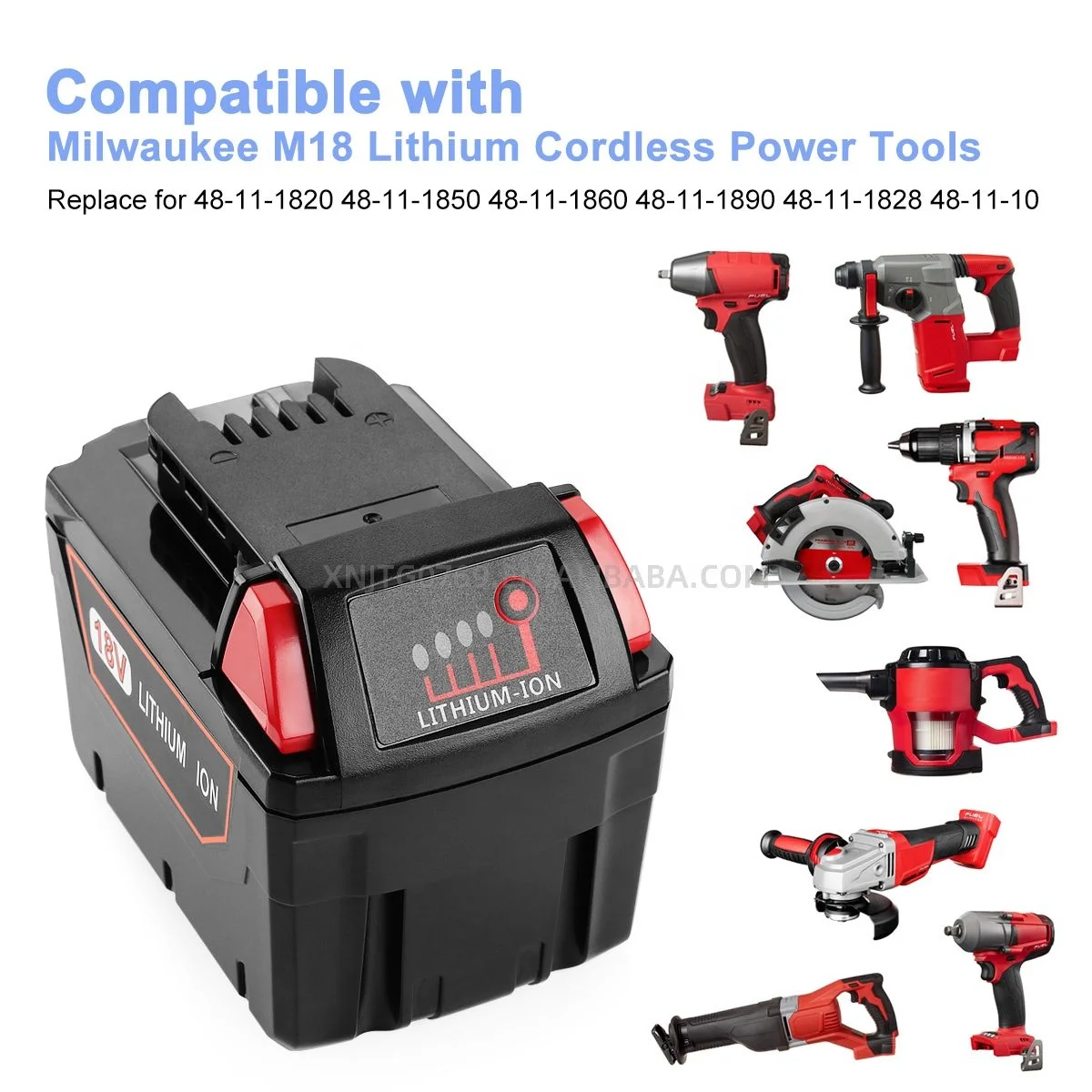 Ship from USA HOT Big Replacement Milwaukee 18V 9Ah battery M18B battery for Milwaukee battery m 18