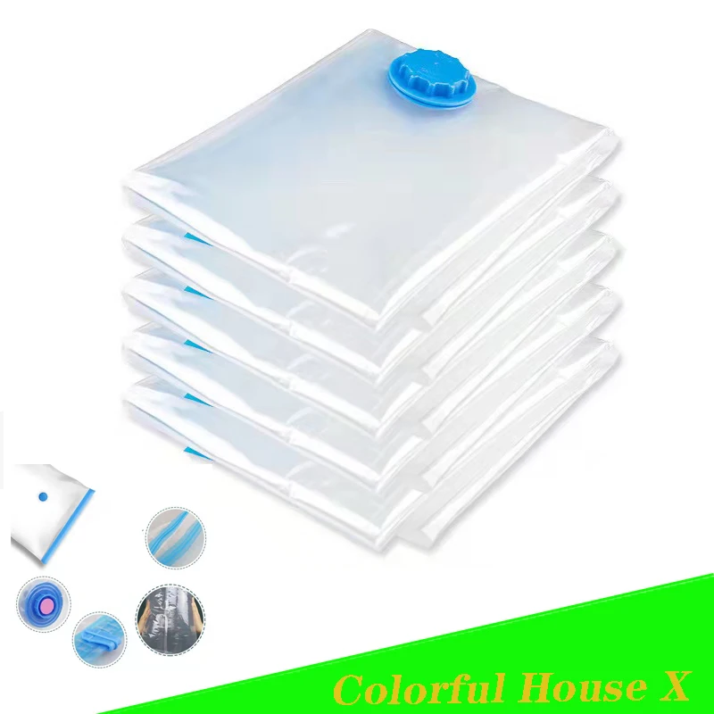 Cheap Price Plastic Vacuum Compressed Space Saver Seal Clothing Bag Travel Vacuum Clothes Storage Bags