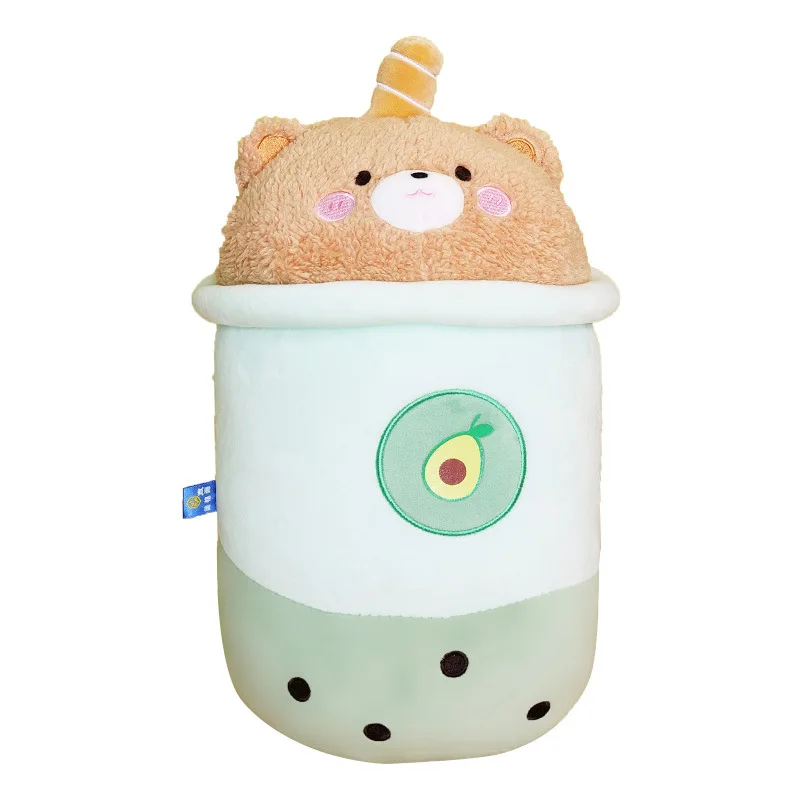 Bubble tea Plush Toy Bear Rabbit Milk Tea Plush stuffed Toy Animal boba fruit tea cup pillow Gift Plushie birthday gift