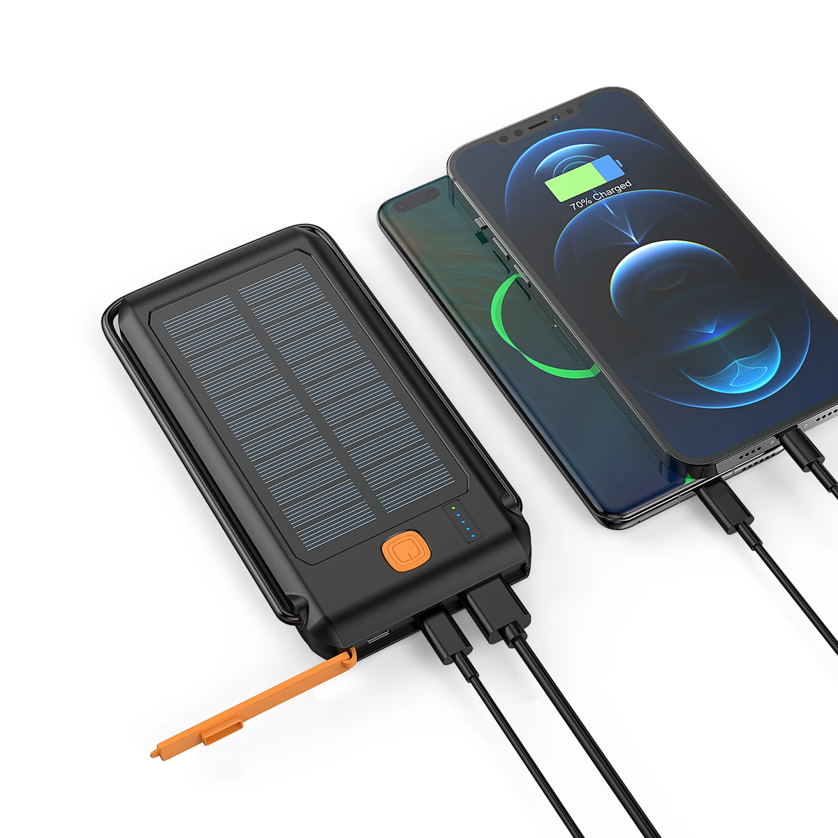Smart Power Bank 1.2W Panel Solar Solar Power Storage Bank 10000Mah Solar Power For Phones