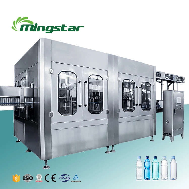 Water plant small scale 3 in 1 automatic PET plastic bottle washing filling capping machine mineral water filling machine