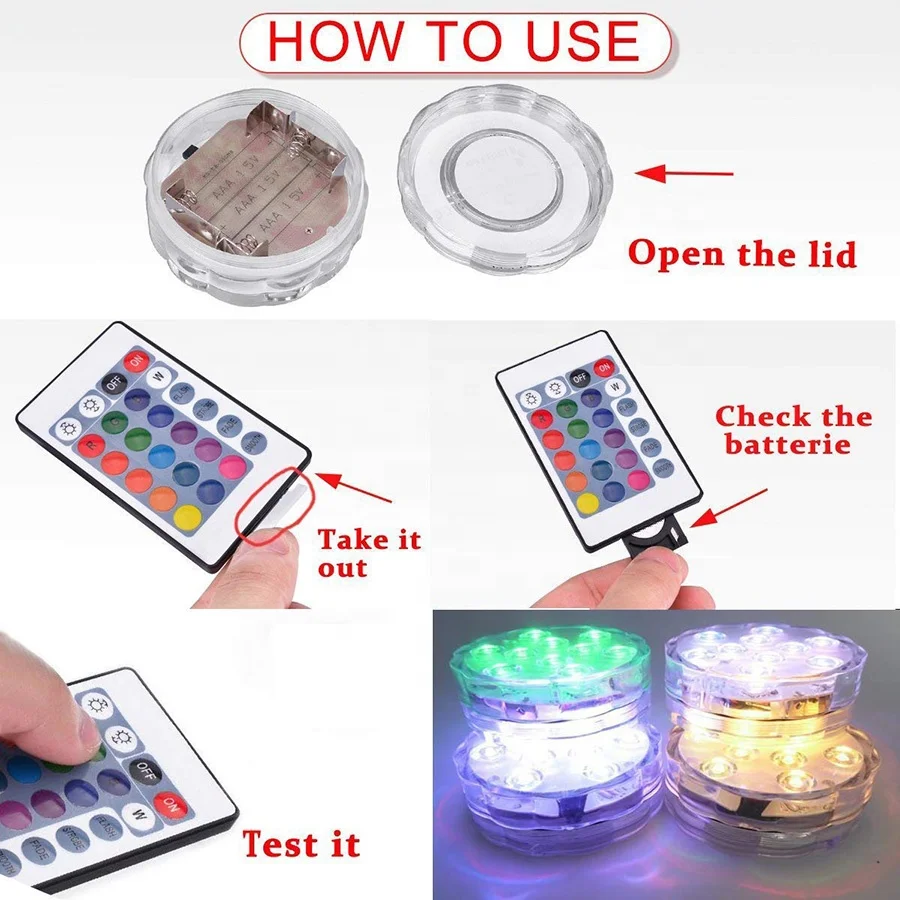  Biumart RGB 24 кнопки 16 видов цветов Пульт дистанционного управления 2021 новый продукт плавательный бассейн водонепроницаемая со светодиодной