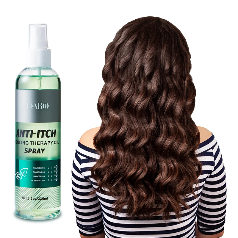 Refreshing hair oil Custom logo soothing scalp care refreshing peppermint oil cooling hair oil spray