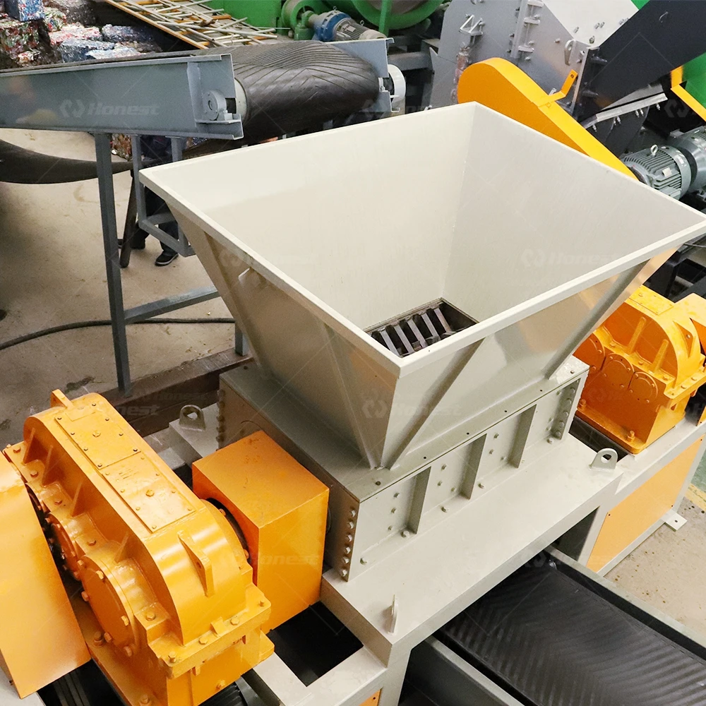 Industrial Shredders solid waste shredding machine metal double shaft shredder with 2 shafts twin shaft automatic shredder