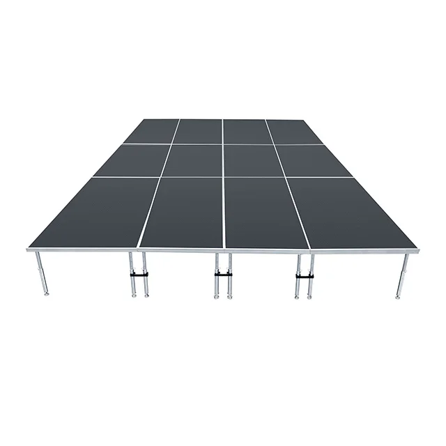 Easy install aluminum stage platform 1m x 1m with 4 legs for sale