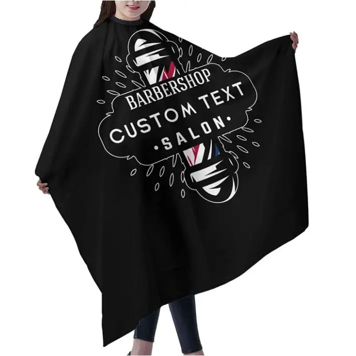 New Trend Black Nylon Client Polyester Peach Skin Salon Hairdresser Rober Barber Hair Salon Robes