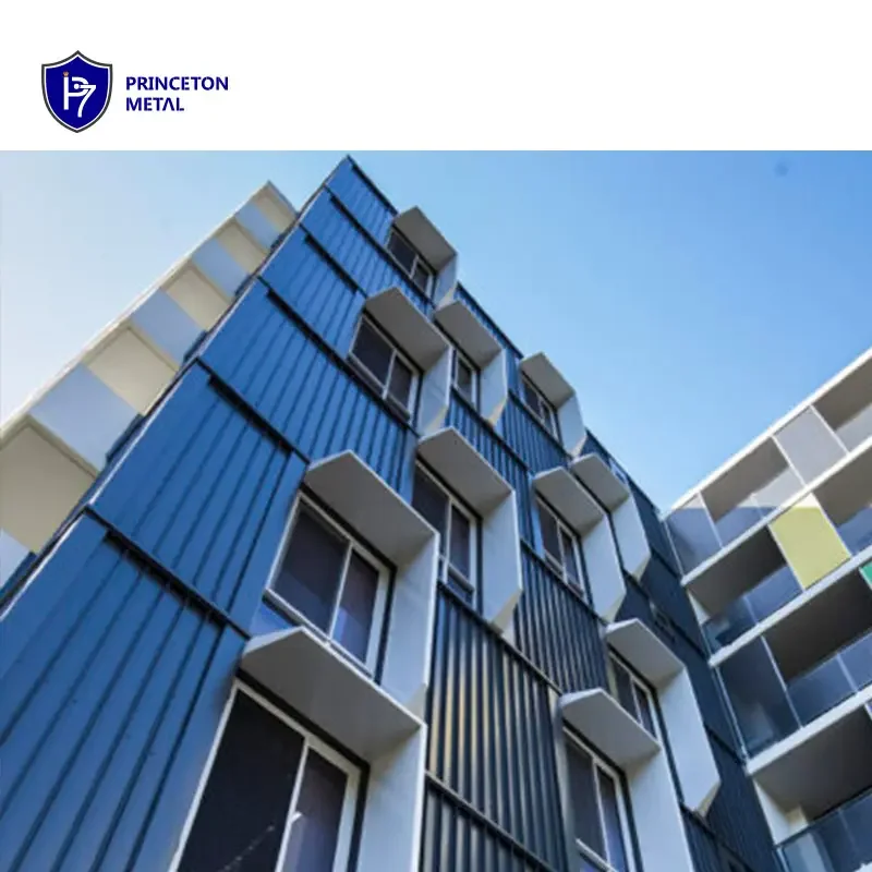 Modern Architectural privacy screen Shrouds awning Commercial no rust Sun Shades metal aluminum window hood