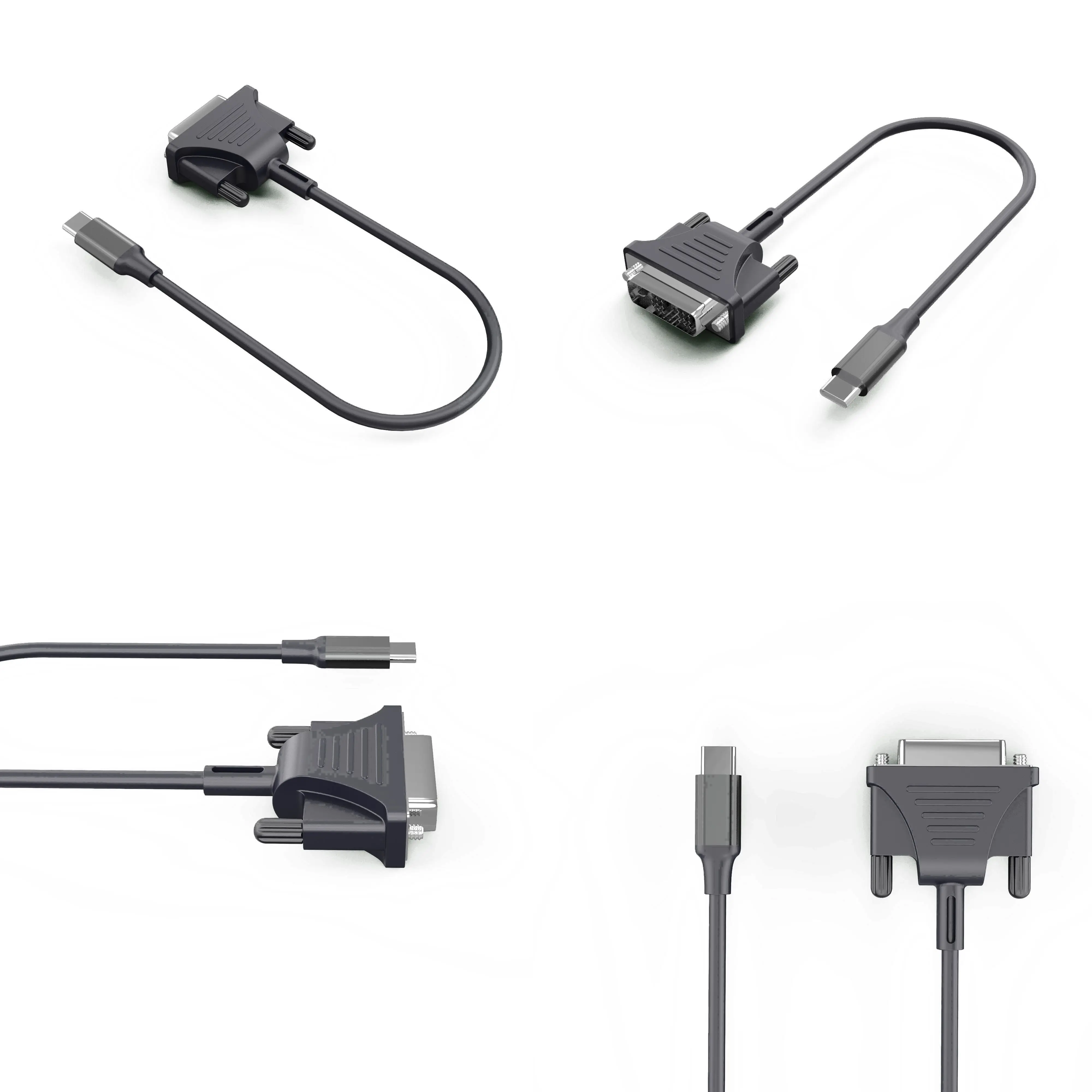 Кабель USB Type C к DVI 6 футов USB-C двойному соединению DVI-D/F адаптер конвертер кабель
