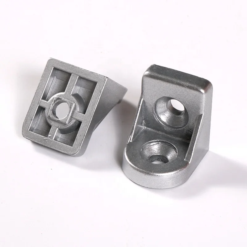 Factory Cheap Wholesale Aluminum Connector Zn-Alloy Alu Alloy Right Angle Brackets For  Aluminum Profile