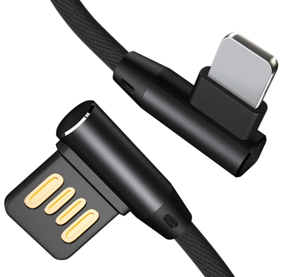 1m 3 feet android micro v8 cloth Braided dual Bend L shaped Angled Cable Fast Charging micro Charger Cord cable for samsung sony