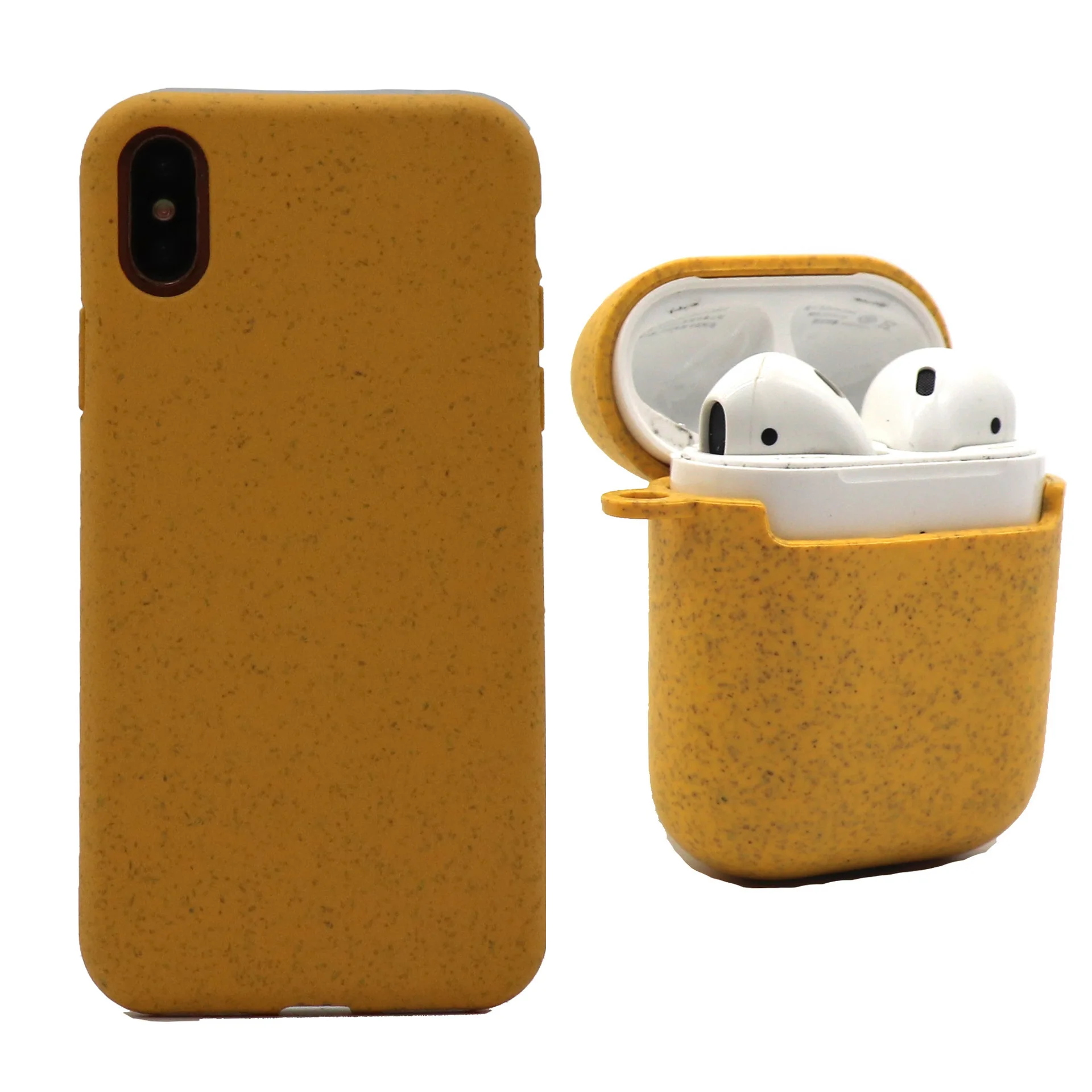 China Custom Environmental Phone Case Mobile Glitter Pouch Eco Friendly Phone Case Epoxy Glitter Bamboo and PBAT Phone Cases