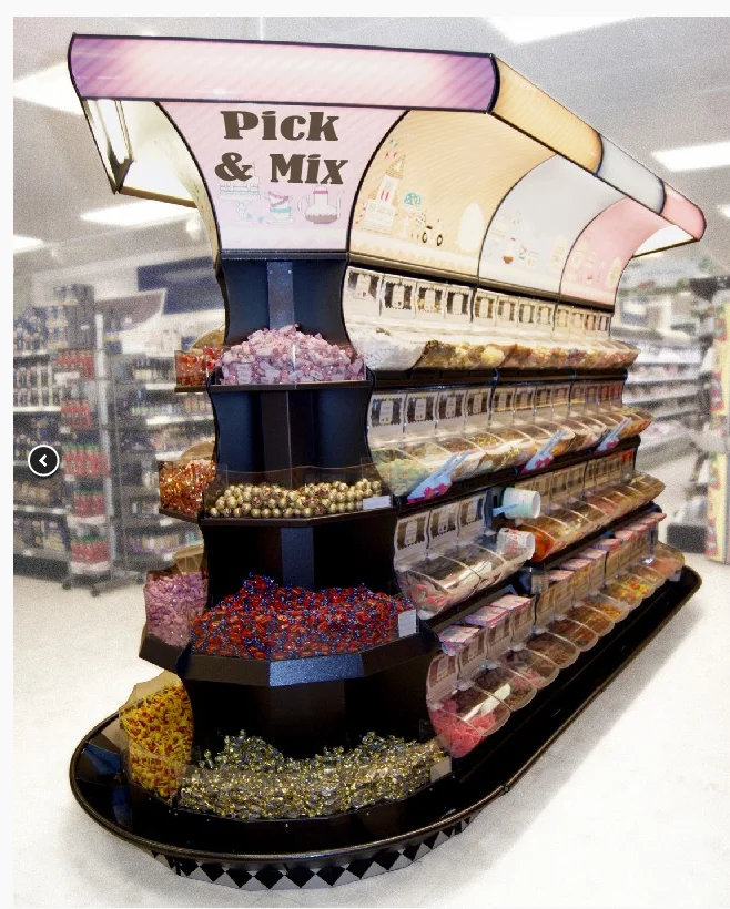 High quality strong iron supermarket candy store equipment gondola retail store racks display shelf (62344821844)