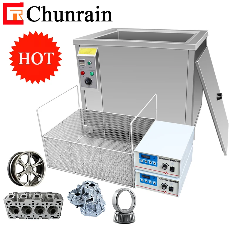 Industrial ultrasonic cleaner  for car engine spare  DPF motorcycle aircraft parts cleaning machine 38L-1500L