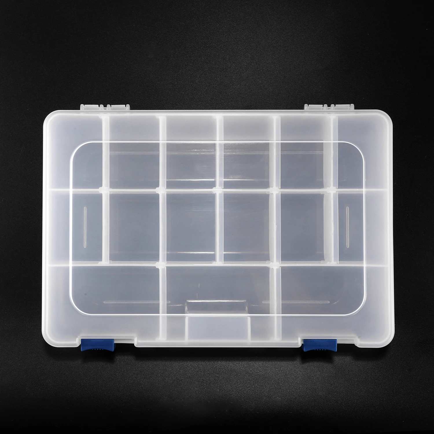 Adjustable transparent plastic bait box bait hook storage box bracket fishing tackle box