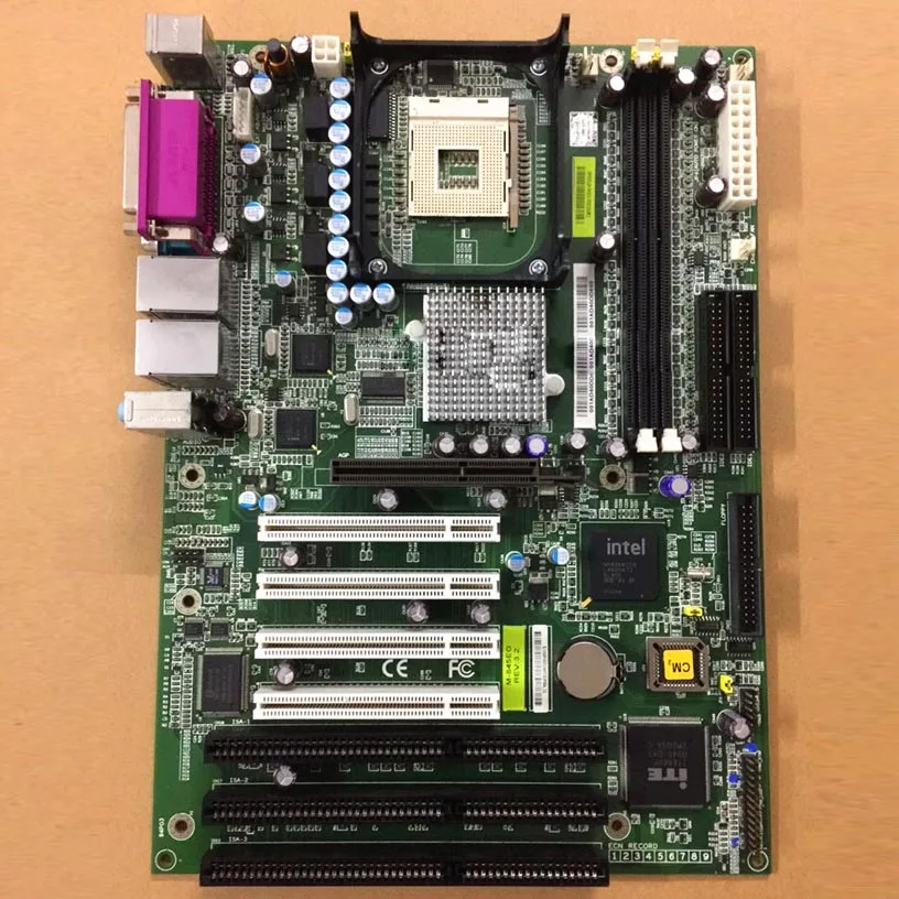 hot sale socket 478  ddr400 motherboards with 3 ISA slot and 2 Gbe LAN  run winxp win98 dos 6.22 linux system model M-845EG