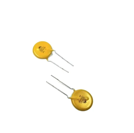 China ODM electronics components , yellow MOV 20mm  HVR20D561K zinc Oxide  Varistor for household appliances