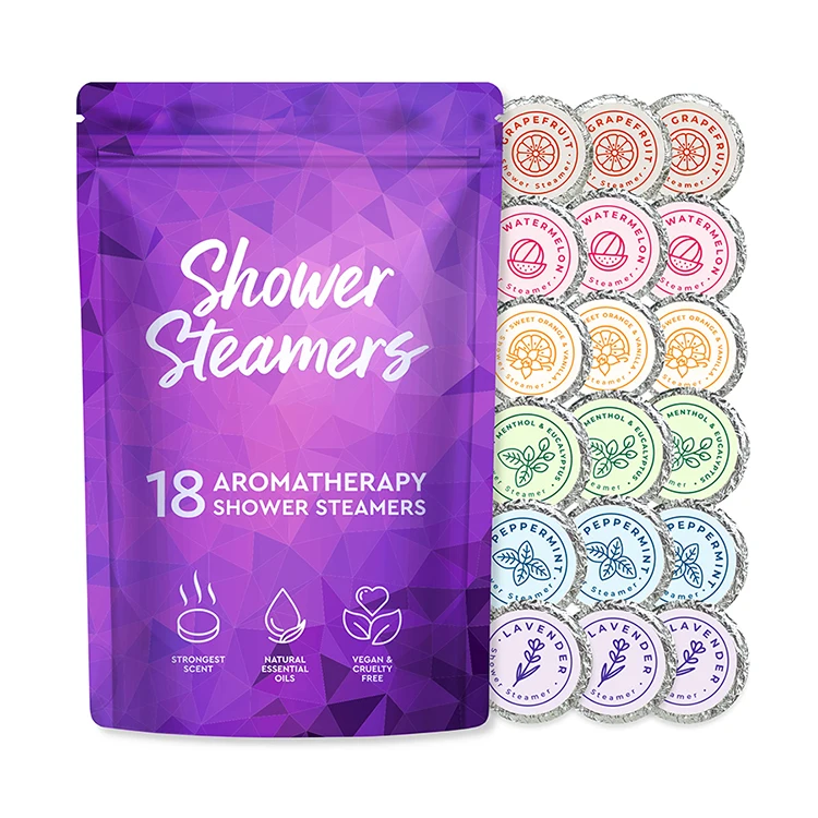Natural Shower Steamer Aromatherapy Essential Oil Tablet Private Label Tray Organic Shower Steamers