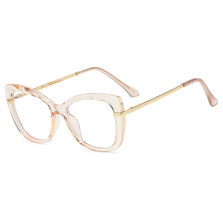 2022 New clear cat eye l anti-blue light glasses mobile phone computer blocking blue light radiation eyeglasses for women