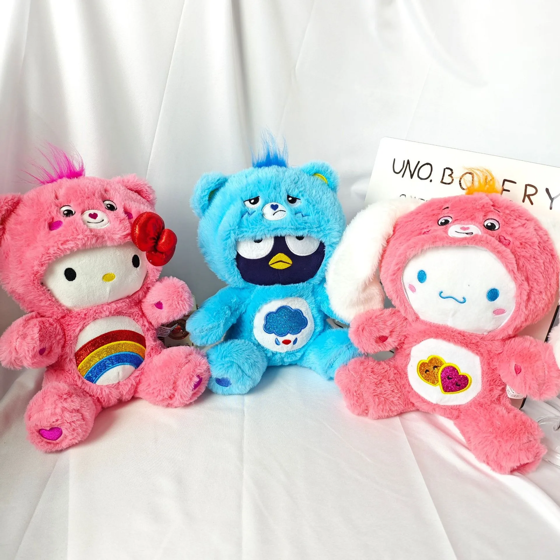 New Sanroi Kt Cat Penguin Series 25cm Soft Stuffed Animal Plush Toy Unisex Birthday Gift Kid Girlfriend Rainbow Bear