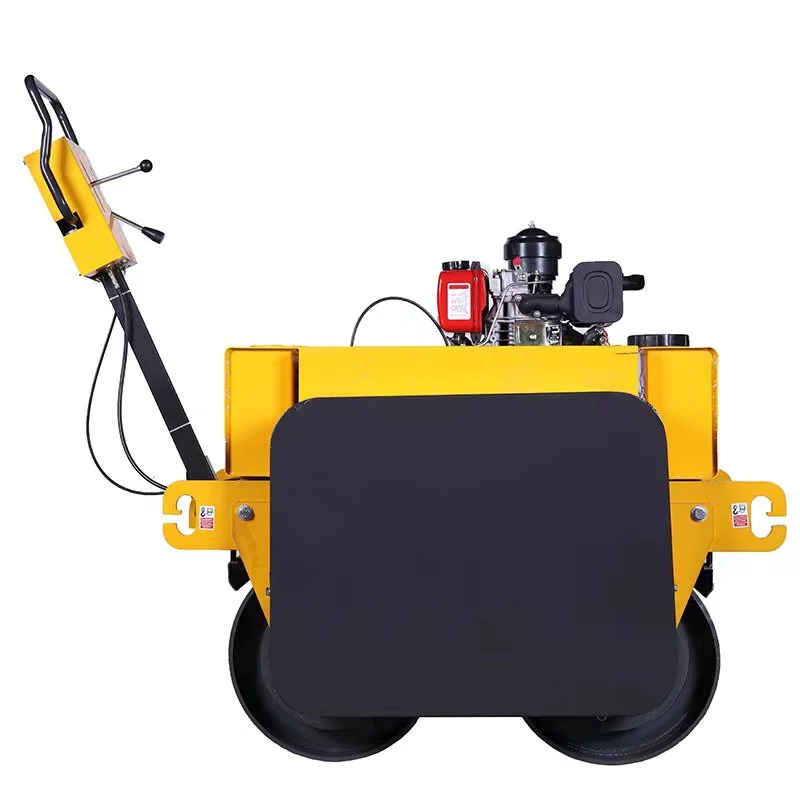 Vibratory Steel-wheeled Roller Real price Pedestrian Roller with Double Drum