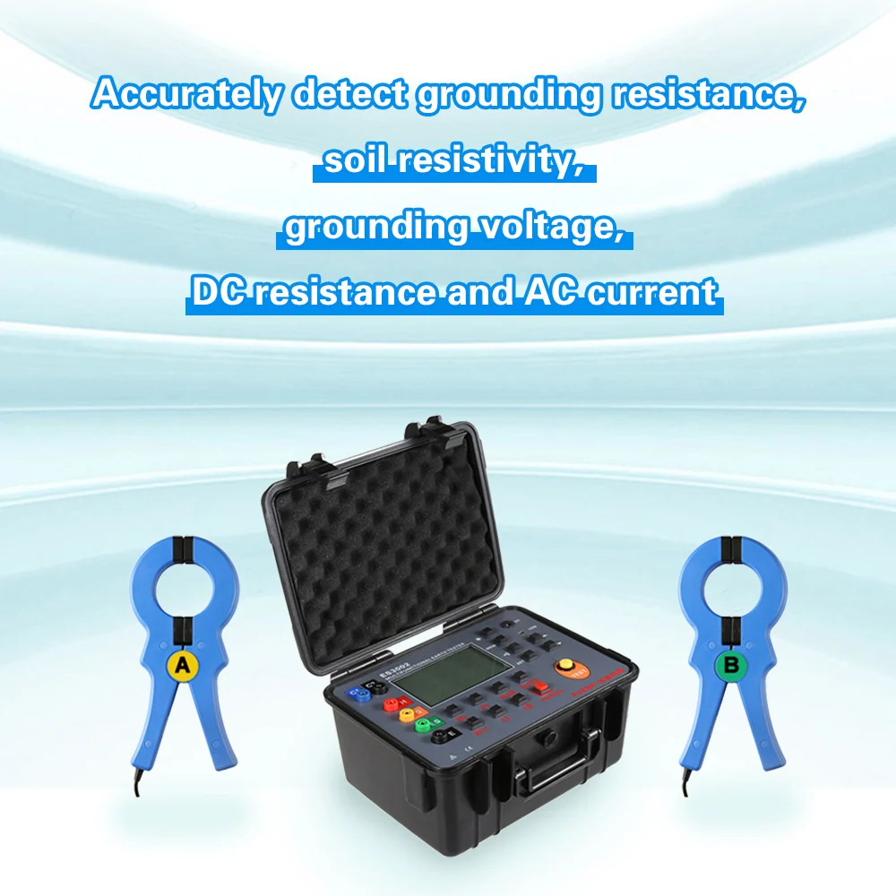 ES3002 accurate fast stable for power distribution line iron tower electric line cem dt-5300b earth resistance tester