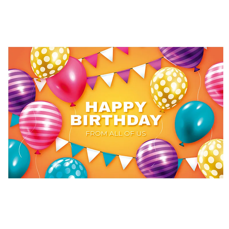 Лидер продаж хороший декор наружный и внутренний разноцветный печатный баннер на день рождения праздничный