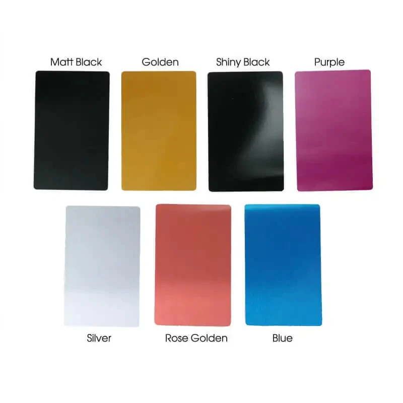 WD wholesale 0.45mm ultra-thin metal business credit card wallet Aluminum laser engraved blank metal business card