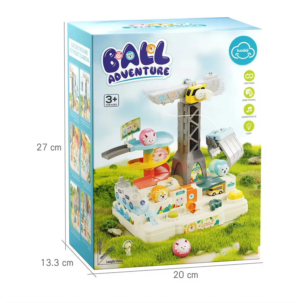 2024 trend toys Slide Ball Big Adventure Toy with sound and light Multilayer Spinning Track Toy Slot Ball Game for Kids
