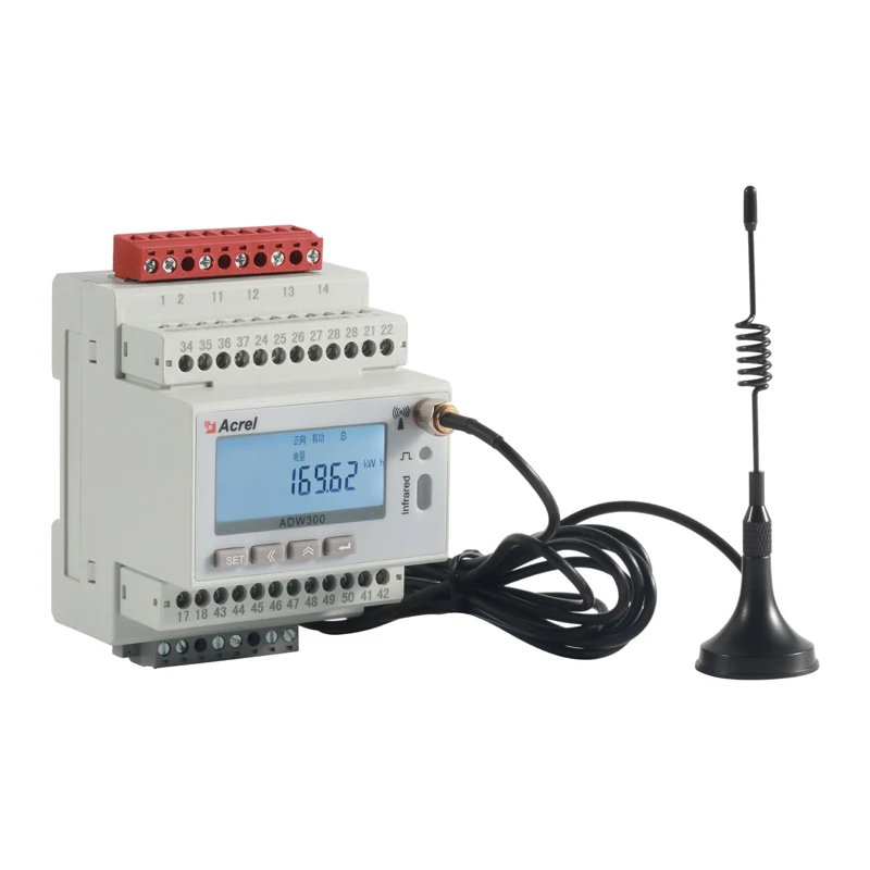  Acrel Din Rail три фазы 470 МГц Беспроводная связь счетчик электроэнергии беспроводной электрической энергии монитор CE льда