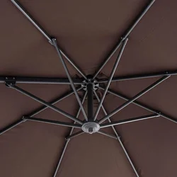 Outdoor Aluminum Luxury Garden Patio Parasol Villas Umbrella Table Umbrella Easy Folding Sun Umbrella for Hotel Restaurant