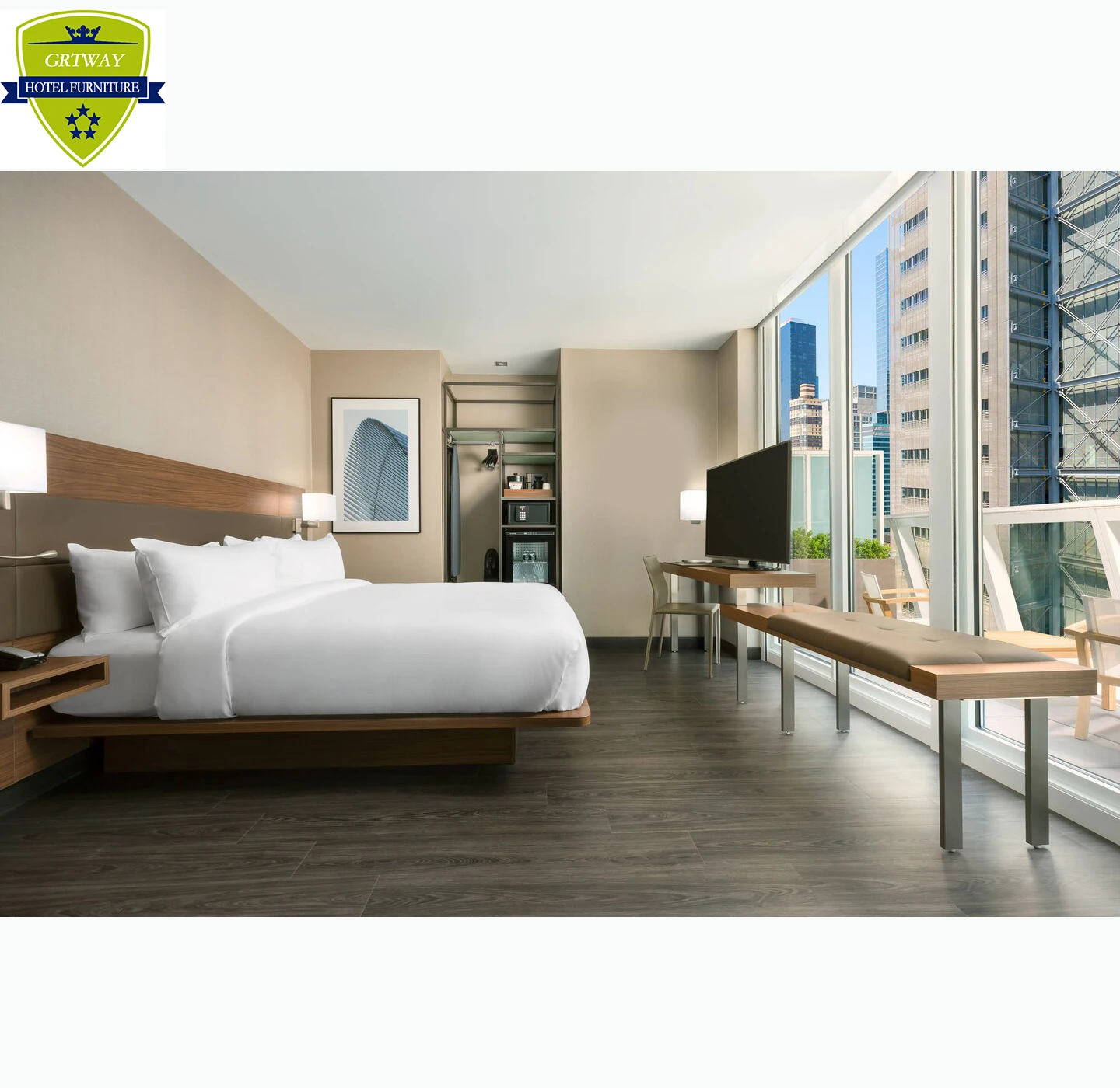 
Modern Custom AC Hotel By Marriott Hotel Furniture Bedroom Sets For 5 Star Solid Wood Hotel Bedroom Sets 