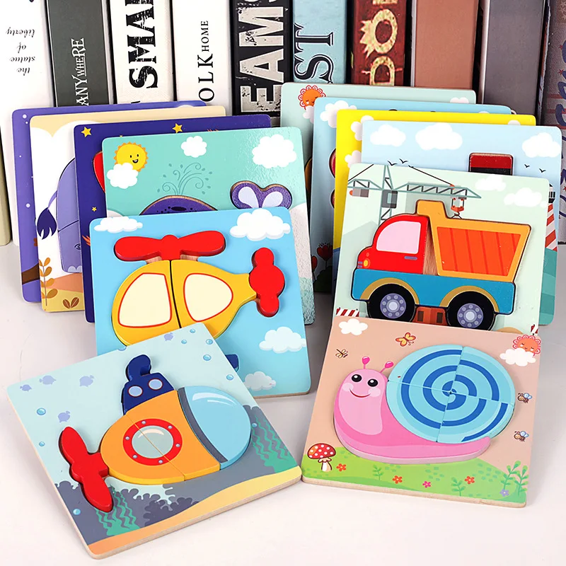 Toy Montessori Souptoys 3D Puzzle Car Wooden Kids Toys