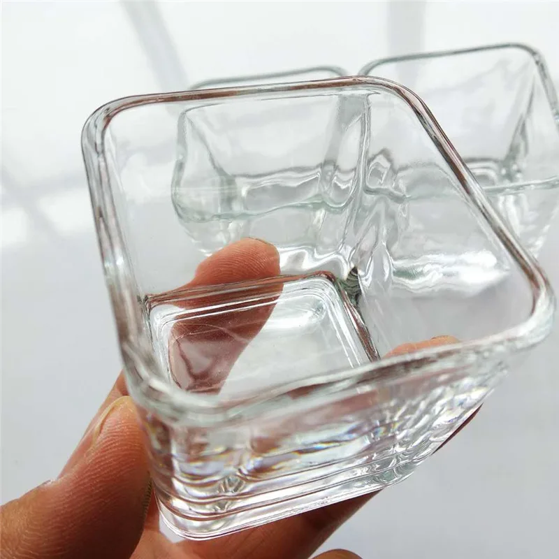 Wholesale 10 oz Crystal Big Empty Wide Square Frosted Glass Candle Jar For Candle Making
