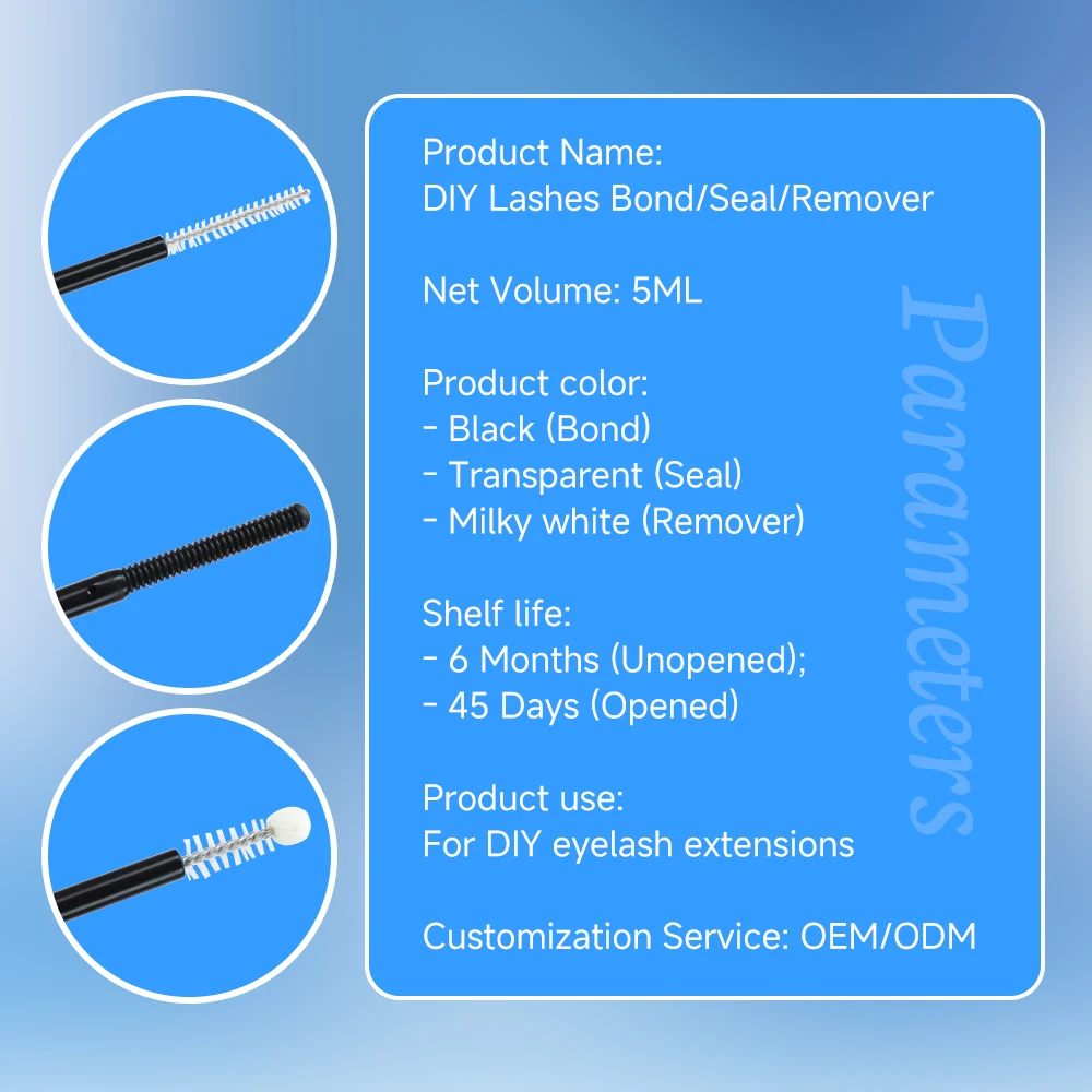 Lash Bond and Seal Waterproof Lash Cluster Glue Bond Glue for Eyelash Clusters Strong Hold Latex Free Cluster Lash Glue