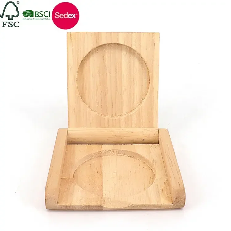 Custom Logo Unfinished Wood Hinged Lid High Quality Smooth Wood Touch Feel Makeup Small Model Wooden Craft Box