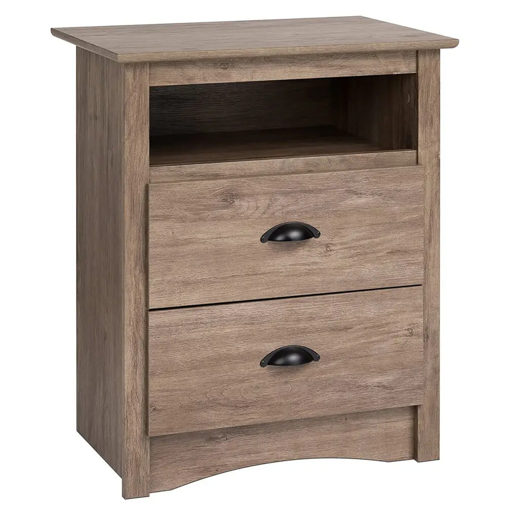 
Antique Design 2-Drawers Nightstand For Wholesale, Easy Assembly Wooden End Table With Storage 